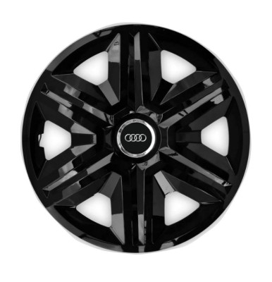 Set 4 capace roti Hubcaps fast black R14 pentru gama auto Audi foto