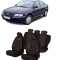 Set huse scaune compatibile Audi A4 B5 (1995-2001) Piele + Textil (Compatibile cu sistem AIRBAG