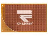 Placă universală singură față ROTH ELEKTRONIK GMBH, 100mm x 160mm