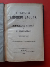 MITROPOLITUL ANDREI SAGUNA Monografie istorica ? Ioan Lupas an 1911 foto