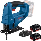 Bosch GST 183-LI + GBA + GAL 18V-40 - Fierastrau pendular + Set 2 acumulatori si incarcator Li-Ion 18 V 5 Ah