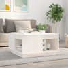 VidaXL Măsuță de cafea, alb, 60x61x32,5 cm, lemn masiv de pin