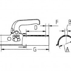 Cuplă remorcare pentru remorcă auto Knott K14A fi 50 mm N-3