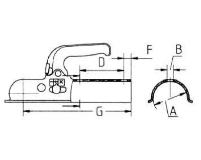 Cuplă remorcare pentru remorcă auto Knott K14A fi 50 mm N-3 foto