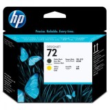 HP original tlačov&aacute; hlava C9384A, HP 72, matte black/yellow