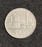 Moneda 3 lei 1963 RPR
