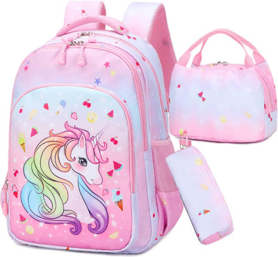 Popack Rucsac de școală unicorn pentru fete Impermeabil Rucsac pentru copii foto