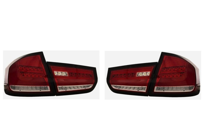 Set stopuri, lampa spate BMW Seria 3 (F30), 01.2012-2015, partea stanga, dynamic indicator; LED; rosu, fumuriu; TUNING,