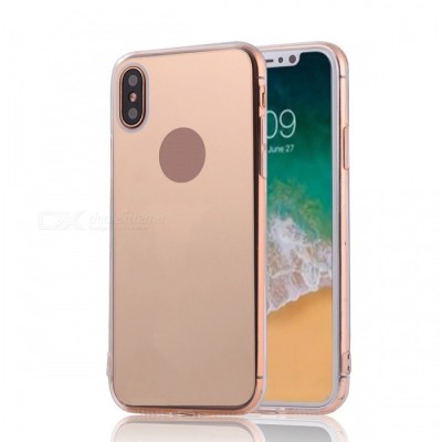 Husa Apple iPhone X, tip oglinda Rose-Gold foto