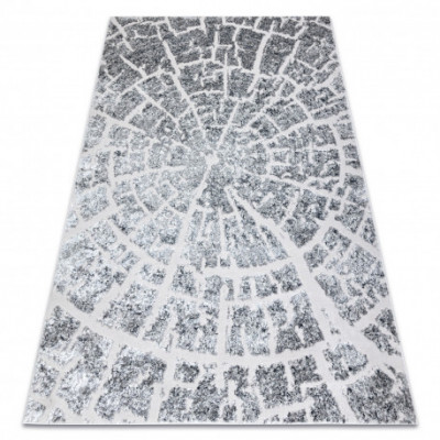Covor MEFE modern 6185 Copac Lemn - structural două niveluri de l&amp;acirc;nă gri , 200x290 cm foto