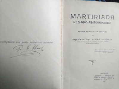 Martiriada-Floru Econom, bibliofilie foto