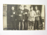 Fotografie originală model carte postala cu soldati francezi prizonieri WWI 1917