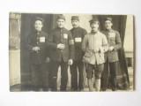 Fotografie originală model carte postala cu soldati francezi prizonieri WWI 1917