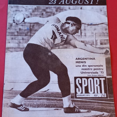 Revista SPORT nr.16/august 1973(prezentare FC CONSTANTA;echipa Nationala)