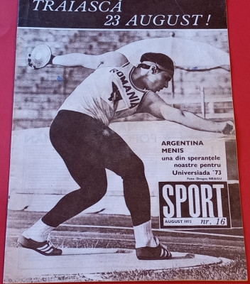 Revista SPORT nr.16/august 1973(prezentare FC CONSTANTA;echipa Nationala) foto