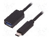 Cablu USB A soclu, USB C mufa, USB 3.0, lungime 0.5m, {{Culoare izola&amp;#355;ie}}, QOLTEC - 50486