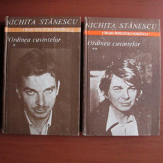 Nichita Stanescu - Ordinea cuvintelor 2 volume (1985, editie cartonata)