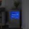 vidaXL Dulap lateral cu lumini LED, gri beton, lemn prelucrat