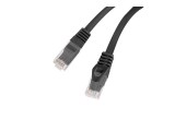 Cumpara ieftin Lanberg Patch Cord RJ45 Cat.6 UTP LSZH CU 1m, negru, Fluke Passed , PCU6-10CU-0100-BK