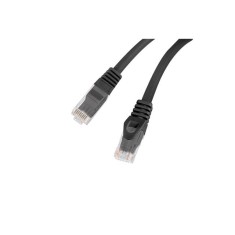 Lanberg Patch Cord RJ45 Cat.6 UTP LSZH CU 1m, negru, Fluke Passed PCU6-10CU-0100-BK