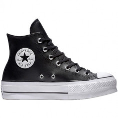 Tenisi cu platforma femei Converse Chuck Taylor All Star Lift Leather High Top 561675C