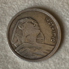 5 Piastres 1956 Egipt - Argint