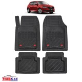 Covorase Auto TeamCar&reg; Tip Tavita Compatibile Skoda Fabia Generatia III (2014&ndash;2021) Negru Material Rezistent, Cauciuc