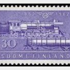 Finlanda 1962 - Caile ferate, tren, serie neuzata