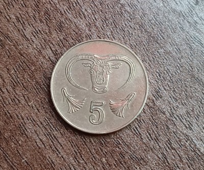 M3 C50 - Moneda foarte veche - Cipru - 5 centi - 2001 foto