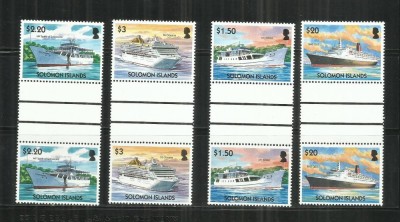 V 161 - VAPOARE, NAVE - SOLOMON ISLANDS - 2 SERII NESTAMPILATE CU GUTTER, MNH foto