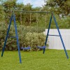 Cadru Balansoar Exterior 4 C&acirc;rlige, Oțel, Albastru/Verde, 206x185x185cm, Max 100kg, 2 Copii, 3-10 Ani, Grădină, Curte