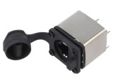 Conector RJ45 Cat 5e Ecranat AMPHENOL 8p8c THT cu Capac RJXS8FP15VPE