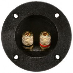 Conector boxa rotund cu 2 contacte aurite foto