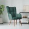 vidaXL Scaun de relaxare, verde &icirc;nchis, catifea 328053