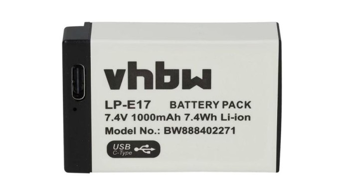 Baterie Canon LP-E17 - 1000mAh, 7.4V, Li-Ion cu mufa USB C