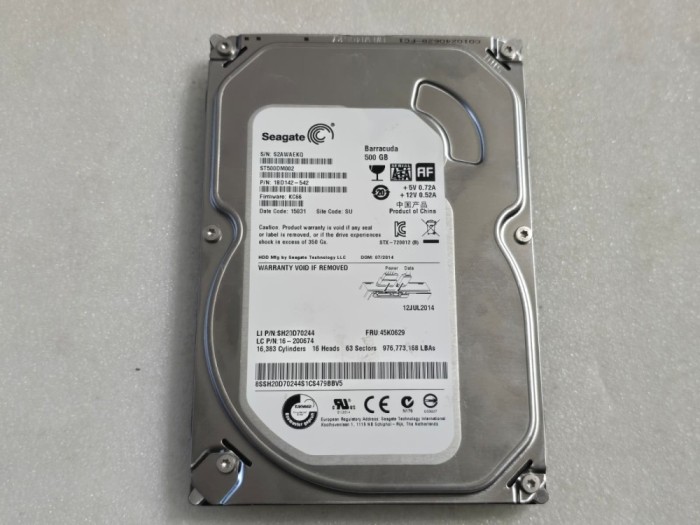Hard disk Seagate BarraCuda 500GB 7200RPM 16MB SATA III 3.5&quot; - poze reale