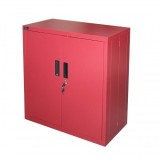 Dulap metalic rosu cu o polita si 2 usi securizate 750x750x350mm