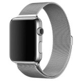 Cumpara ieftin Curea Bratara Apple Watch 42mm 44mm 45mm Milanese Loop Silver