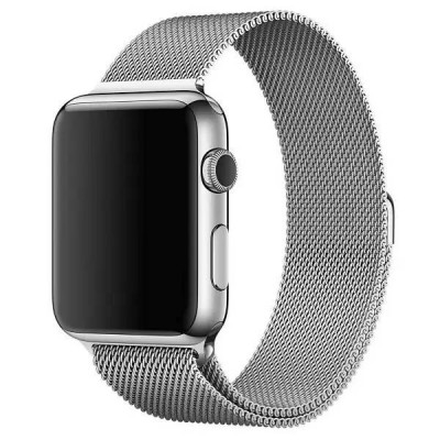 Curea Bratara Apple Watch 42mm 44mm 45mm Milanese Loop Silver foto