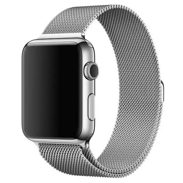 Curea Bratara Apple Watch 42mm 44mm 45mm Milanese Loop Silver