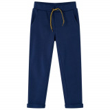 Pantaloni pentru copii cu snur, bleumarin, 128 GartenMobel Dekor, vidaXL