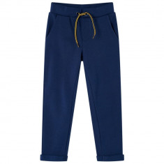 Pantaloni pentru copii cu snur, bleumarin, 128 GartenMobel Dekor
