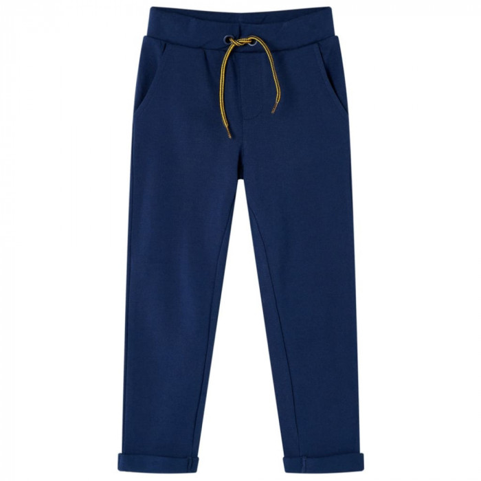 Pantaloni pentru copii cu șnur, bleumarin, 128