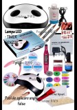 kIT SET unghii false PANDA-set manichiura Lampa led,gel uv,FREZA ELECTRICA Pila