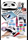 KIT SET unghii false PANDAA-set manichiura Lampa led,gel uv,FREZA ELECTRICA Pila