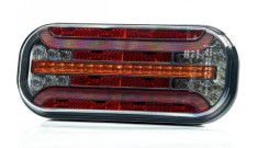 Stop lampa spate cu LED Fristom FT-230, 12/24V 214x94x38mm, montare surub cu spatiu 150mm, cablu 1m; indicator dinamic; cu indicator led; element ref foto