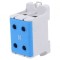 Conector &Icirc;mbinare Șine 95mm2 4 Borne Albastru TS35