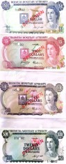 1 dolar 1984 - 5 dolari 1978 - 10 dolari 1978 - 20 dolari 1984 SPECIMEN UNC
