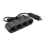 Priza auto multipla Automax cu 4 iesiri de 12V 1A cu led, max.100W , cablu de 90 cm AutoDrive ProParts