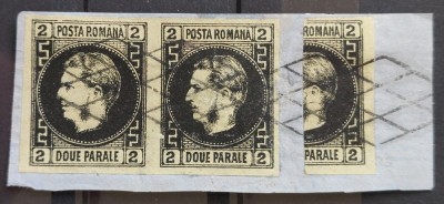 Romania 1866 - Fragment plic Carol l cu Favoriti foto